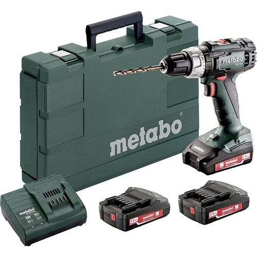 Perceuse-visseuse sans fil Metabo 602321540 18 V 2 Ah Li-Ion + 3 batteries, + mallette