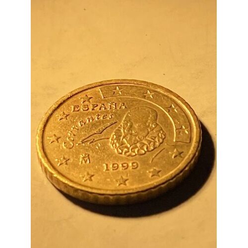 Pièce 50 Cent Euro Espagne 1999, Tb Etat.