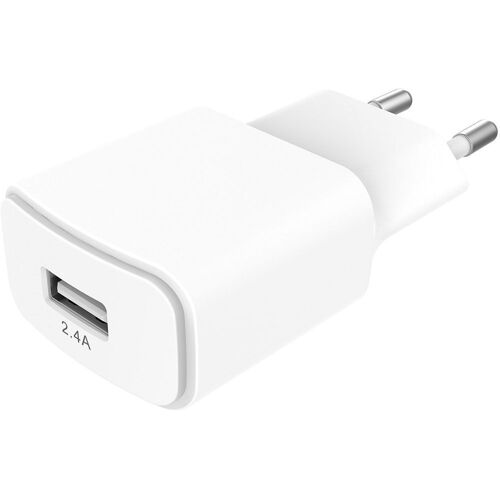 Chargeur secteur Essentielb USB 2,4A Blanc