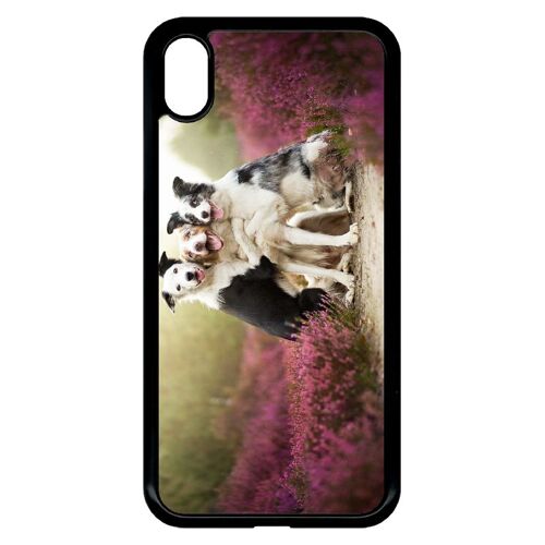 Coque Iphone Xr - Trois Chiens Copains - Noir