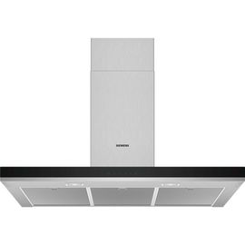Siemens iQ300 LC96BHM50 - Hotte - hotte décorative - largeur : 90 cm - profondeur : 50 cm - extraction et recirculation (avec kit de recirculation supplémentaire) - acier inoxydable