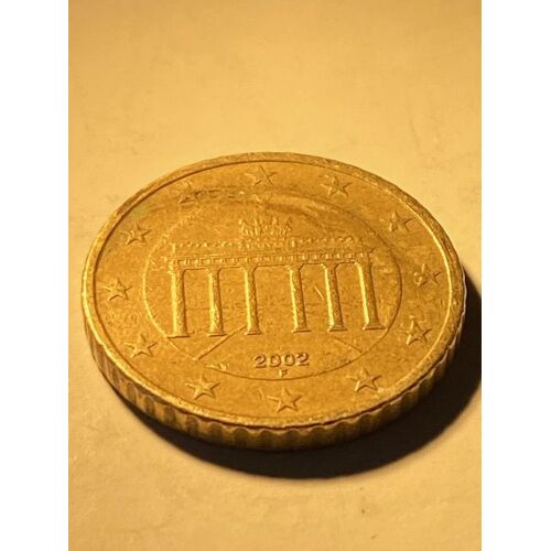 Pièce 50 Cent Euro Allemagne 2002 Atelier F , Tb Etat.