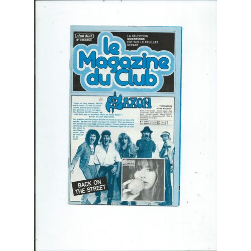 Le Magazine Du Club Dial 01/03/1986 Saxon, Scorpions, Rush, Chaz Jankel, Kazino, Dollie De Luxe, Lou Reed, Sting, Bachelet, David Koven, Eros Ramazzotti, France Gall, Sheila, Jeanne Mas, Douchka 207