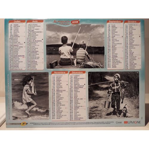 Calendrier La Poste 2018