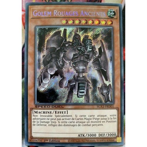 Yu Gi Oh Sgx1 Frd01 Golem Rouages Ancients Secrète Rare