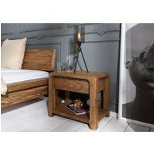 Table De Nuit 60x40 Palissandre Huilé Brun Bueno 005