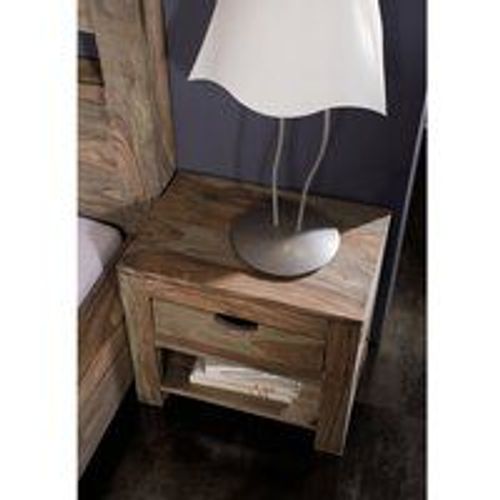 Table De Nuit 50x35 Palissandre Huilé Gris Taupe Nature Grey 91