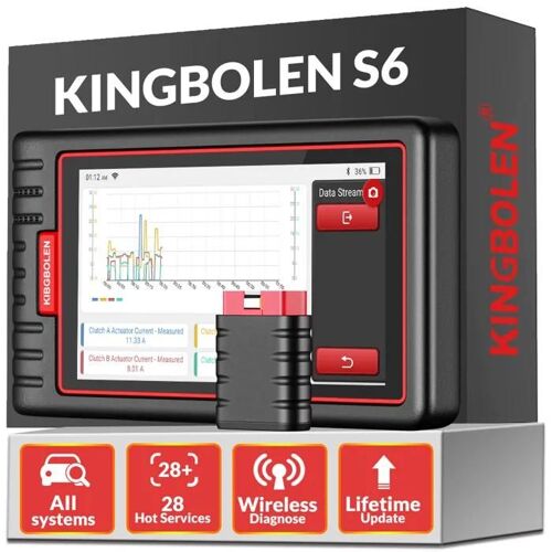 Kingbolen S6 Valise De Diagnostic Scanner Automobile 28 Modes Bluetooth