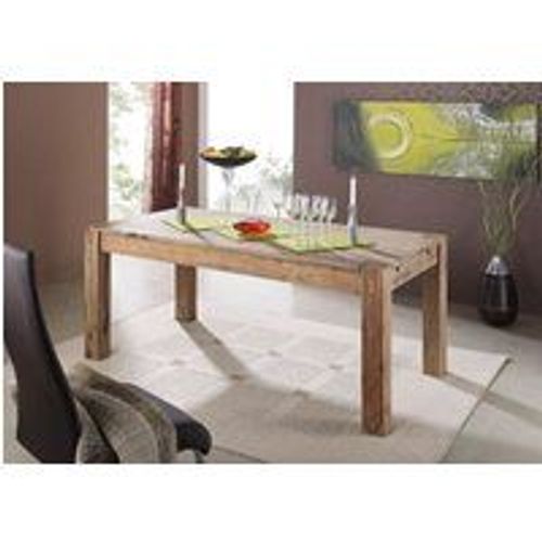 Table À Manger Extensible 160-240x90 Palissandre Huilé Gris Taupe Nature Grey 304