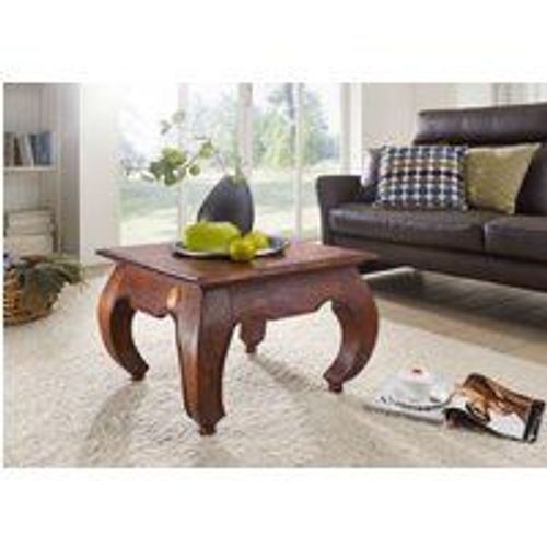 Table Basse 60x60 Acacia Laqué Nougat Opium 612