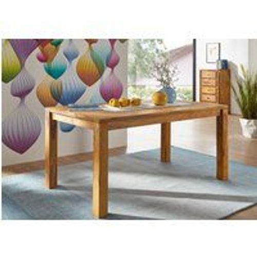 Table À Manger 160x90 Palissandre Huilé Brun Nature Brown 814