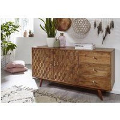 Buffet 145x42 Acacia Laqué Bois Naturel Mosayk 106