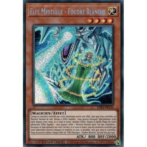 Yu Gi Oh Lds3 Fr135 Elfe Mystique Foudre Blanche Secrète Rare