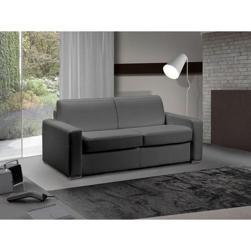 Canapé Lit 2-3 Places Master Convertible Express 120 Cm Polyuréthane Gris Graphite Matelas 18 Cm Inclus