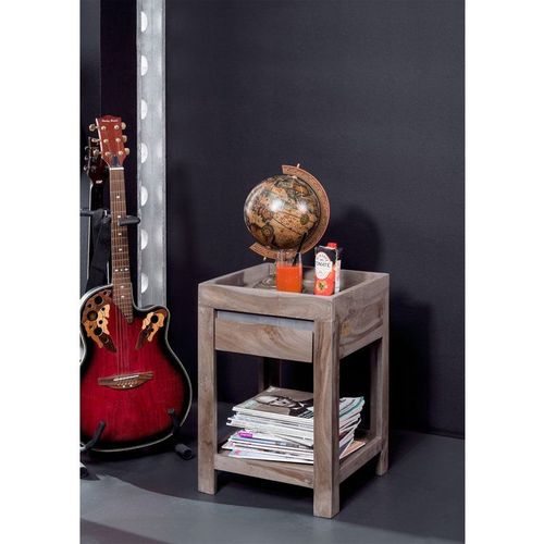 Table D'appoint 40x40 Palissandre Laqué Smoked Oak Sydney 236