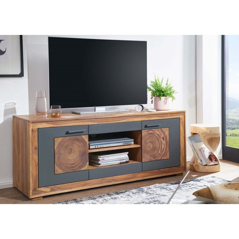 Meuble Tv 150x46 Palissandre Teinté Brun Turin 02