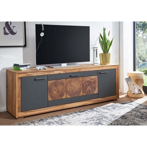 Meuble Tv 178x46 Palissandre Teinté Brun Turin 07