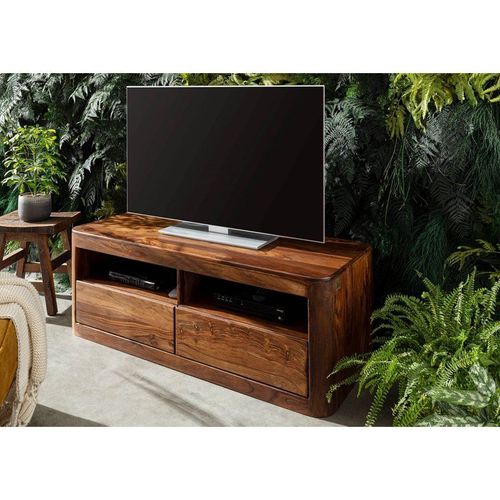 Meuble Tv 128x50 Palissandre Ciré Noisette Toronto 207