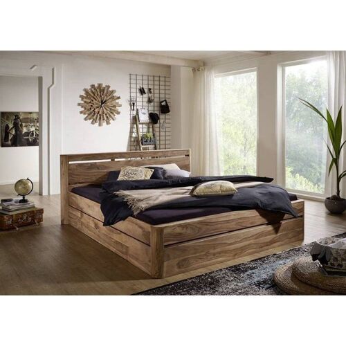 Lit double 140x200 Palissandre teinté Smoked cherry TORONTO 162