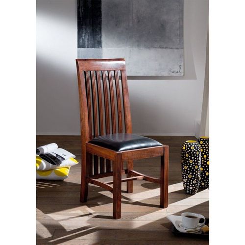 Chaise Rembourée 45x51 Acacia Laqué Nougat Oxford 6