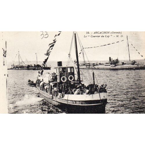 Carte Postale Tout Debut Xx Eme Siecle -Non Ecrite N° 10 - Arcachon - Gironde - Le Courrier Du Cap - M.D- Phototypie Marcel Delboy - Bordeaux