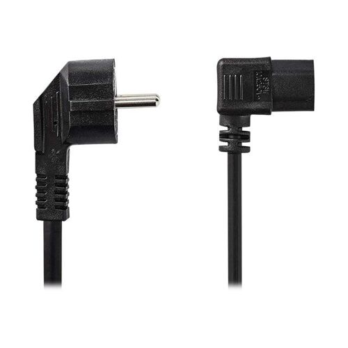 Nedis - Câble d'alimentation - power CEE 7/7 (M) incliné pour power IEC 60320 C13 incliné - 10 A - 2 m - rond - noir