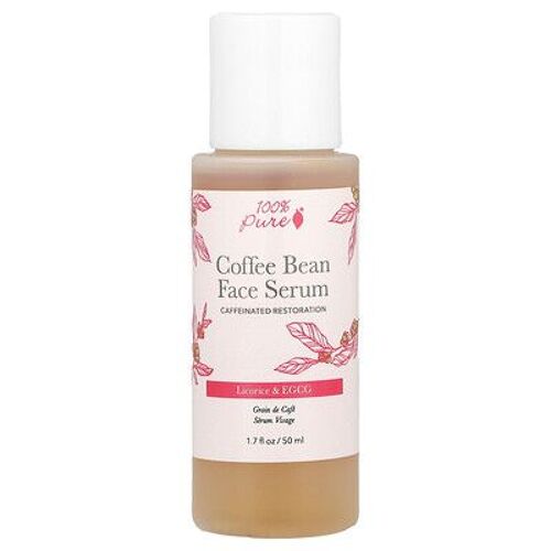 100percentpure, Sérum Pour Le Visage Aux Grains De Café, 50 Ml 