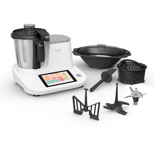 Robot cuiseur avec balance Moulinex Click & Cook HF506110 1400 W blanc