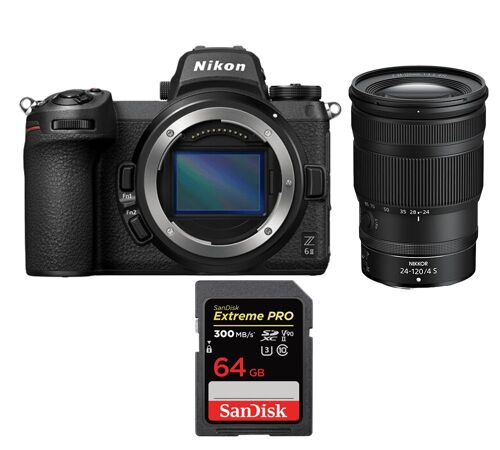Nikon Z6 II Kit Z 24-120mm f4 S+SanDisk 64 Go Extreme Pro SDXC UHS-II 300 Mo/s