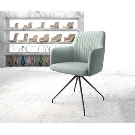 Chaise Pivotante Greg-Flex Cadre Crois? Conique Noir Rayures Gris Mente