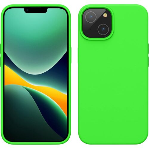 JGD-Housse Compatible avec Apple iPhone 14 Coque - Coque de téléphone Fine avec Finition Douce - Vert néon