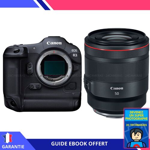 Canon EOS R3 + RF 50mm f/1.2 L USM + Ebook ""Devenez Un Super Photographe"" - Appareil Photo Canon