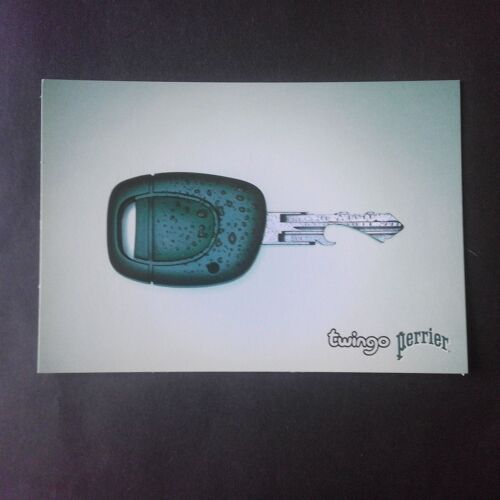 Carte Postale Publicitaire Twingo Perrier Renault
