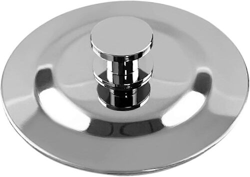 Bouchon de vidange d¿évier de 44 mm, bouchon d¿évier de salle de bain en acier inoxydable, bouchon d¿évier facile à saisir pour salle de bain, cuisine, évier (paquet de 1)