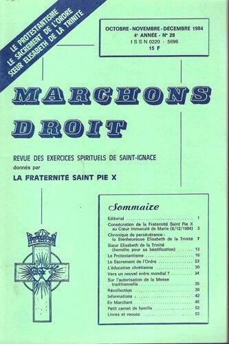 Marchons Droit - N° 28 - Octobre-Novembre-Décembre - 1984