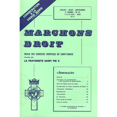 Marchons Droit - N° 27 - Juillet-Août-Septembre - 1984