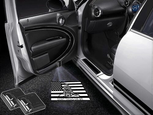 2 Pcs Led Voiture Porte Lumière De Bienvenue Pour Ne Pas Marcher Sur Moi Logo Symbole Projecteur Lumières Fantôme Ombre Lumière