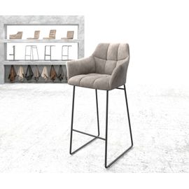 Chaise-De-Bar Yulo-Flex Cadre Patin Métal Vintage Taupe