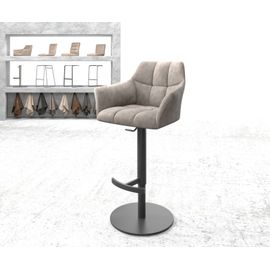 Chaise-De-Bar Yulo-Flex Base Tournante Réglable En Haut Métal Vintage Taupe