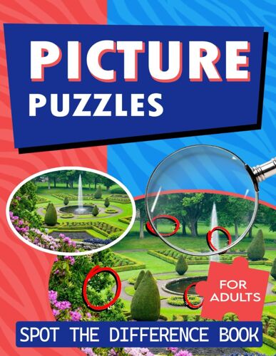 Spot The Difference Puzzle Book For Adults: A Wholesome Challenge For All Ages, Spot The Difference Puzzles Gift For Birthday, Christmas, Find Object Activity Book