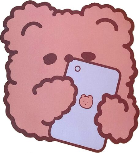 tapis de souris mignon ours en chocolat tapis de souris de dessin animé en caoutchouc antidérapant tapis de souris pour ordinateurs accessoire jouer téléphone portable ours