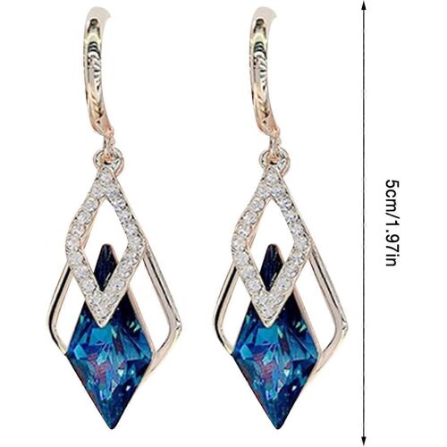 Boucles D'oreilles Femme Bundle Boucles D'oreilles Mignonnes Boucles D'oreilles Pendentifs De Dessin Animé Mignon Boucles D'oreilles Feuille Verte Perle Clip Sur Boucles D'oreilles (Bleu, Taille Uniqu