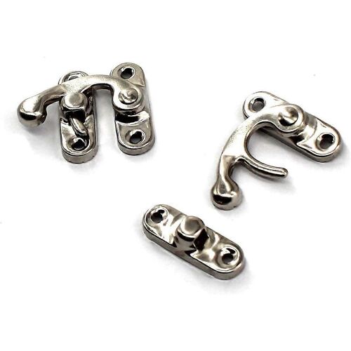 Ensemble de 20 loquets de verrouillage vintage plaqués nickel avec bras oscillant gauche