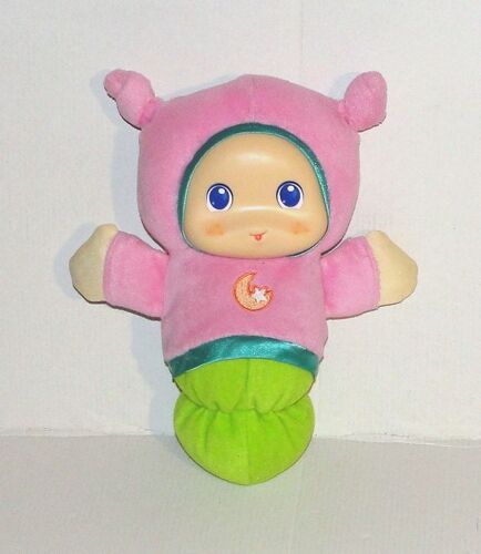 Peluche Luxi Lumineuse Musical Model Rose Verte Lune Etoile Playskool - Poupée Doudou Luciole Veilleuse