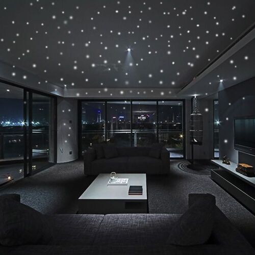 Étoiles de la nuit qui brillent dans la nuit, 2x407 pièces, autocollants muraux pour chambre d'enfants, sparadrap pour salon, affiche de décoration pour la maison
