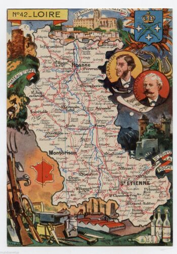 Cpsm . J.P. Pinchon. Département Français. French Geography. N° 42. Loire