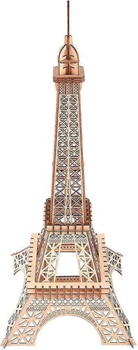 Tour Eiffel 3d Puzzle en bois pour les enfants et les adultes 23 Pouces (58cm) Assemblé Brain Teaser Blocs de construction