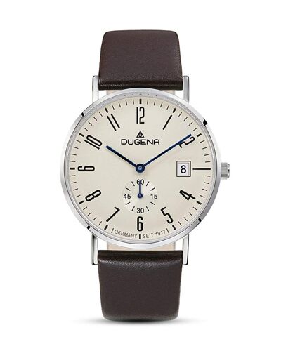 Dugena Homme Analogique Quartz Montre Avec Bracelet En Cuir 4460664