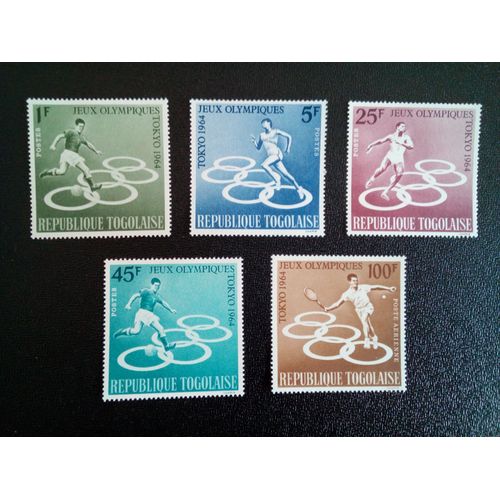 Timbre Togo Yt 425 À 428 Et Pa 45 Séries: Jeux Olympiques D'été De 1964, Tokyo 1964