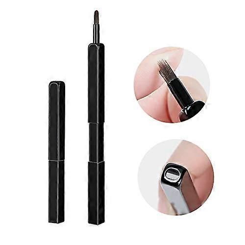 Applicateurs De Pinceau À Lèvres Professionnels Exquis-Pinceaux De Rouge À Lèvres Rétractables- Outil De Pinceau De Maquillage De Rouge À Lèvres Brillant Pour Les Femmes Et Les Filles (Noir)
